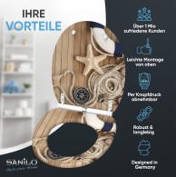 WC-Sitz mit Absenkautomatik und Schnellverschluss Maritime - Premium Toilettendeckel direkt vom Hersteller
