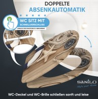 WC-Sitz mit Absenkautomatik und Schnellverschluss Maritime - Premium Toilettendeckel direkt vom Hersteller