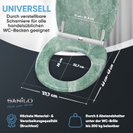 WC-Sitz mit Absenkautomatik und Schnellverschluss Marmor Grün - Premium Toilettendeckel direkt vom Hersteller
