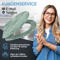 WC-Sitz mit Absenkautomatik und Schnellverschluss Marmor Grün - Premium Toilettendeckel direkt vom Hersteller