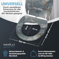 WC-Sitz mit Absenkautomatik und Schnellverschluss Marmor Italia - Premium Toilettendeckel direkt vom Hersteller