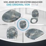 WC-Sitz mit Absenkautomatik und Schnellverschluss Marmor Italia - Premium Toilettendeckel direkt vom Hersteller