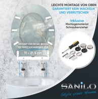 WC-Sitz mit Absenkautomatik und Schnellverschluss Marmor Italia - Premium Toilettendeckel direkt vom Hersteller