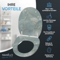 WC-Sitz mit Absenkautomatik und Schnellverschluss Marmor Italia - Premium Toilettendeckel direkt vom Hersteller