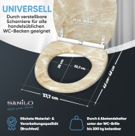 WC-Sitz mit Absenkautomatik und Schnellverschluss Marmor Natur - Premium Toilettendeckel direkt vom Hersteller