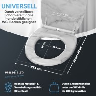 WC-Sitz mit Absenkautomatik und Schnellverschluss Marmor - Premium Toilettendeckel direkt vom Hersteller