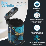 Kosmetikeimer Marmor Cobalt 3 Liter