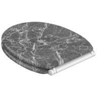 3-teiliges Badezimmer Set Marmor Grau