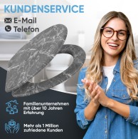 WC-Sitz mit Absenkautomatik und Schnellverschluss Marmor Grau - Premium Toilettendeckel direkt vom Hersteller