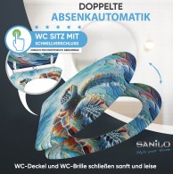WC-Sitz mit Absenkautomatik und Schnellverschluss Maruva - Premium Toilettendeckel direkt vom Hersteller