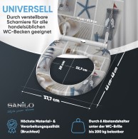 WC-Sitz mit Absenkautomatik und Schnellverschluss Meeresbrise - Premium Toilettendeckel direkt vom Hersteller