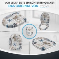 WC-Sitz mit Absenkautomatik und Schnellverschluss Meeresbrise - Premium Toilettendeckel direkt vom Hersteller
