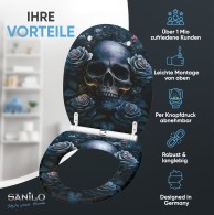 WC-Sitz mit Absenkautomatik und Schnellverschluss Midnight - Premium Toilettendeckel direkt vom Hersteller