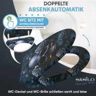 WC-Sitz mit Absenkautomatik und Schnellverschluss Midnight - Premium Toilettendeckel direkt vom Hersteller