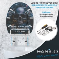 WC-Sitz mit Absenkautomatik und Schnellverschluss Midnight - Premium Toilettendeckel direkt vom Hersteller