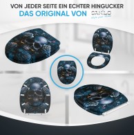 WC-Sitz mit Absenkautomatik und Schnellverschluss Midnight - Premium Toilettendeckel direkt vom Hersteller