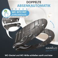 Soft Close Toilet Seat with Quick Release Musical Notes