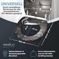 Soft Close Toilet Seat with Quick Release Musical Notes