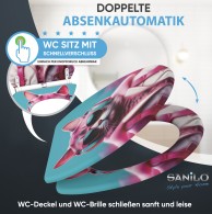 WC-Sitz mit Absenkautomatik und Schnellverschluss Neon Cat - Premium Toilettendeckel direkt vom Hersteller