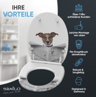 WC-Sitz mit Absenkautomatik und Schnellverschluss Newspaper - Premium Toilettendeckel direkt vom Hersteller