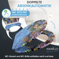 WC-Sitz mit Absenkautomatik und Schnellverschluss Ocean - Premium Toilettendeckel direkt vom Hersteller