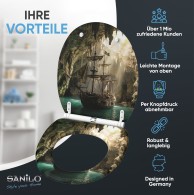 WC-Sitz mit Absenkautomatik und Schnellverschluss Odyssey - Premium Toilettendeckel direkt vom Hersteller