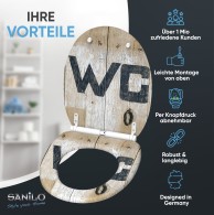 WC-Sitz mit Absenkautomatik und Schnellverschluss Old Style - Premium Toilettendeckel direkt vom Hersteller