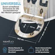 WC-Sitz mit Absenkautomatik und Schnellverschluss Old Style - Premium Toilettendeckel direkt vom Hersteller