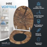 WC-Sitz mit Absenkautomatik und Schnellverschluss Old Tree - Premium Toilettendeckel direkt vom Hersteller