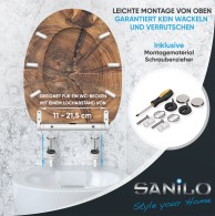 WC-Sitz mit Absenkautomatik und Schnellverschluss Old Tree - Premium Toilettendeckel direkt vom Hersteller