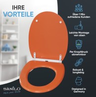 Soft Close Toilet Seat Orange