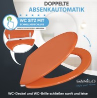 Soft Close Toilet Seat Orange