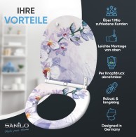 WC-Sitz mit Absenkautomatik und Schnellverschluss Orchidee - Premium Toilettendeckel direkt vom Hersteller