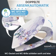 WC-Sitz mit Absenkautomatik und Schnellverschluss Orchidee - Premium Toilettendeckel direkt vom Hersteller