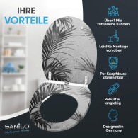 WC-Sitz mit Absenkautomatik und Schnellverschluss Palmera - Premium Toilettendeckel direkt vom Hersteller