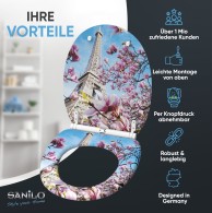 WC-Sitz mit Absenkautomatik und Schnellverschluss Paris - Premium Toilettendeckel direkt vom Hersteller