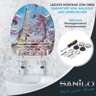 WC-Sitz mit Absenkautomatik und Schnellverschluss Paris - Premium Toilettendeckel direkt vom Hersteller