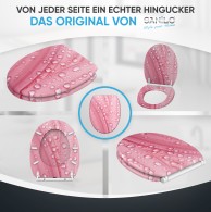 WC-Sitz mit Absenkautomatik und Schnellverschluss Pink Flower - Premium Toilettendeckel direkt vom Hersteller