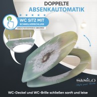 WC-Sitz mit Absenkautomatik und Schnellverschluss Pusteblume - Premium Toilettendeckel direkt vom Hersteller