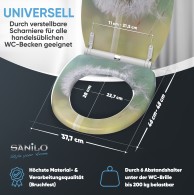 WC-Sitz mit Absenkautomatik und Schnellverschluss Pusteblume - Premium Toilettendeckel direkt vom Hersteller