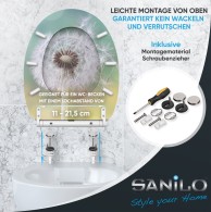 WC-Sitz mit Absenkautomatik und Schnellverschluss Pusteblume - Premium Toilettendeckel direkt vom Hersteller