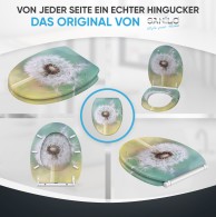 WC-Sitz mit Absenkautomatik und Schnellverschluss Pusteblume - Premium Toilettendeckel direkt vom Hersteller