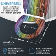 WC-Sitz mit Absenkautomatik und Schnellverschluss Rainbow - Premium Toilettendeckel direkt vom Hersteller