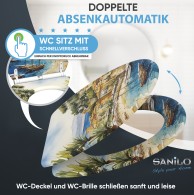 WC-Sitz mit Absenkautomatik und Schnellverschluss Riviera - Premium Toilettendeckel direkt vom Hersteller