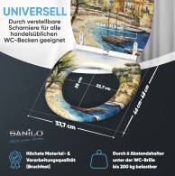WC-Sitz mit Absenkautomatik und Schnellverschluss Riviera - Premium Toilettendeckel direkt vom Hersteller