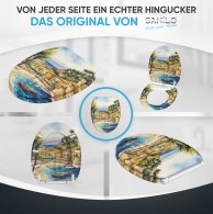 WC-Sitz mit Absenkautomatik und Schnellverschluss Riviera - Premium Toilettendeckel direkt vom Hersteller