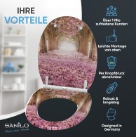 WC-Sitz mit Absenkautomatik und Schnellverschluss Romantik - Premium Toilettendeckel direkt vom Hersteller