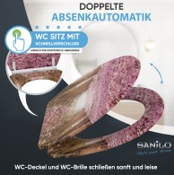 WC-Sitz mit Absenkautomatik und Schnellverschluss Romantik - Premium Toilettendeckel direkt vom Hersteller