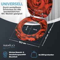 WC-Sitz mit Absenkautomatik Rosen - Premium Toilettendeckel direkt vom Hersteller