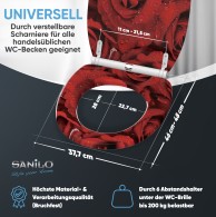 WC-Sitz mit Absenkautomatik und Schnellverschluss Rosen - Premium Toilettendeckel direkt vom Hersteller